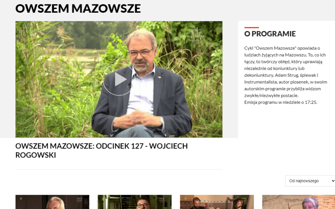 TVP3 Warszawa 12_11_2023 „Owszem Mazowsze” odc. 127 Wojciech Rogowski